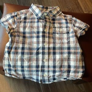 Crazy 8 plaid short sleeve shirt 12-18M